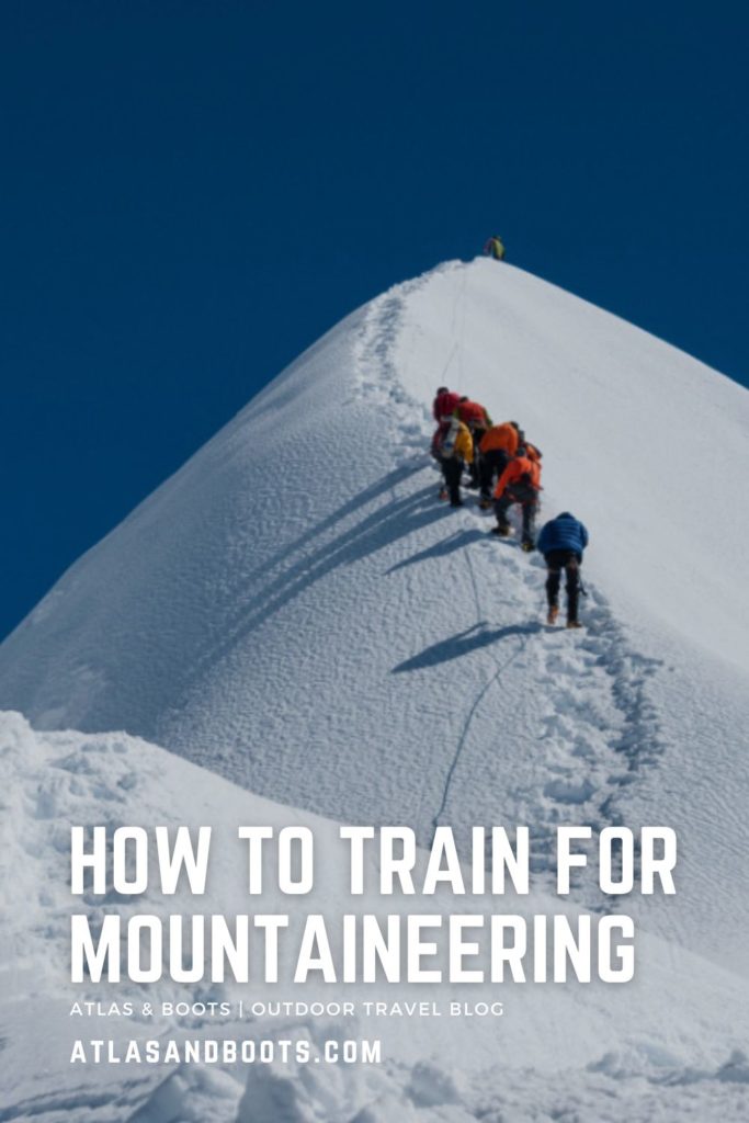 Training for mountaineering Pinterest pin
