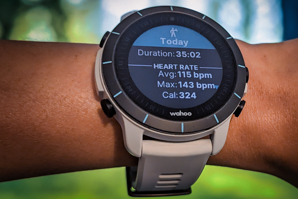 Close-up of the Wahoo sports watch