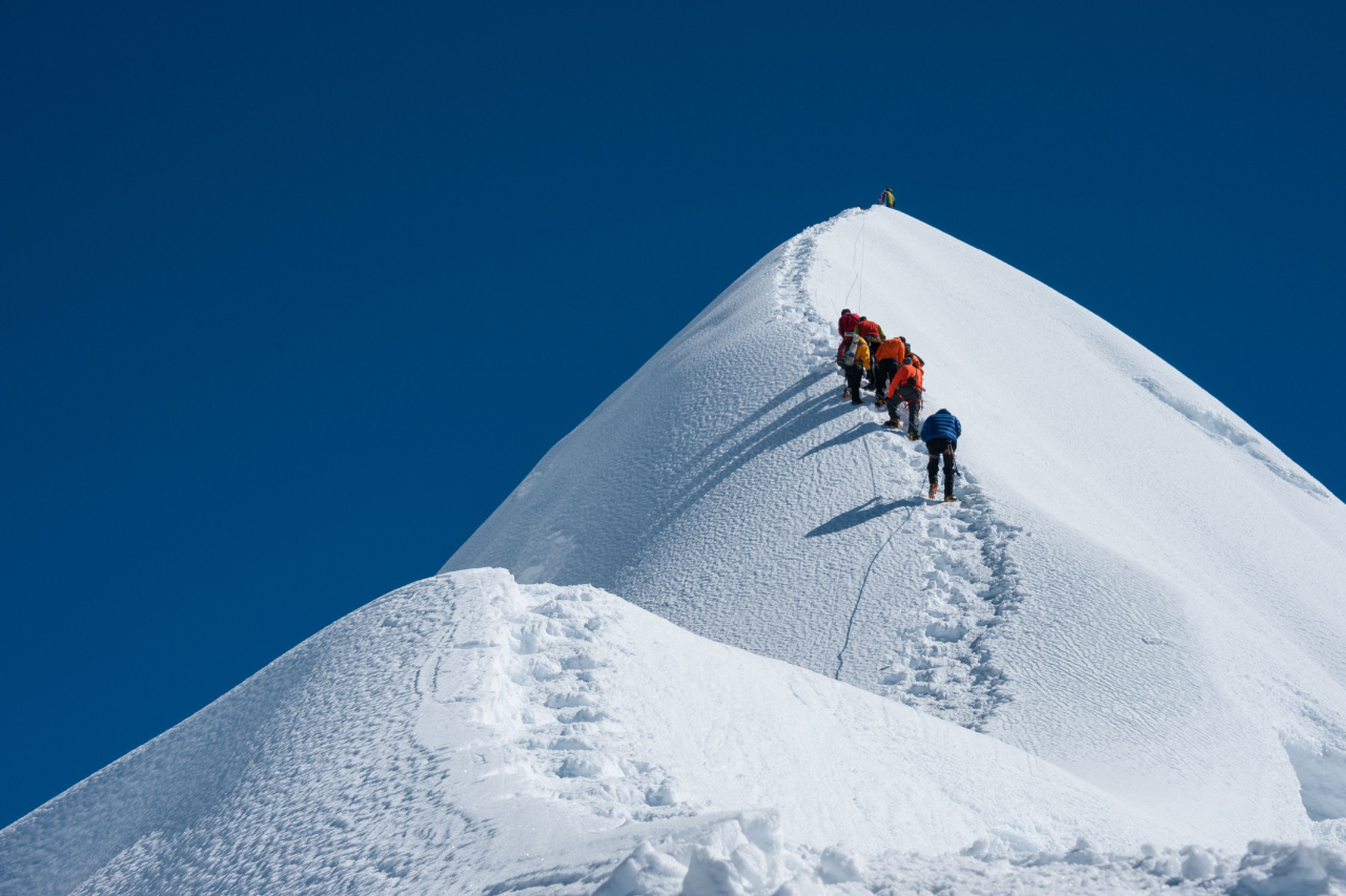 training for mountaineering on island peak in Nepal