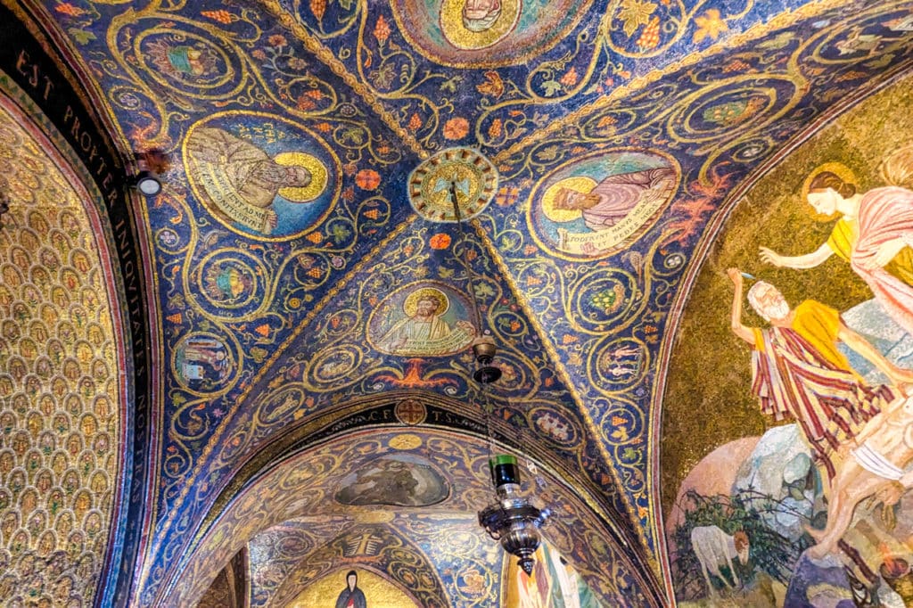 The ceiling of the Church of the Holy Sepulchre in Jerusalem's Old City