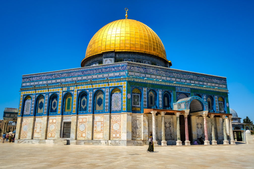 A close up of the Dome of the Rock