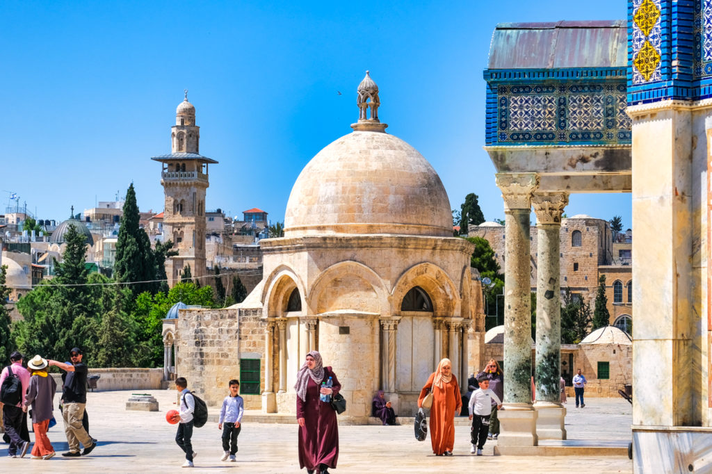 The Temple Mount/Al Haram Ash Sharif complex in Jerusalem