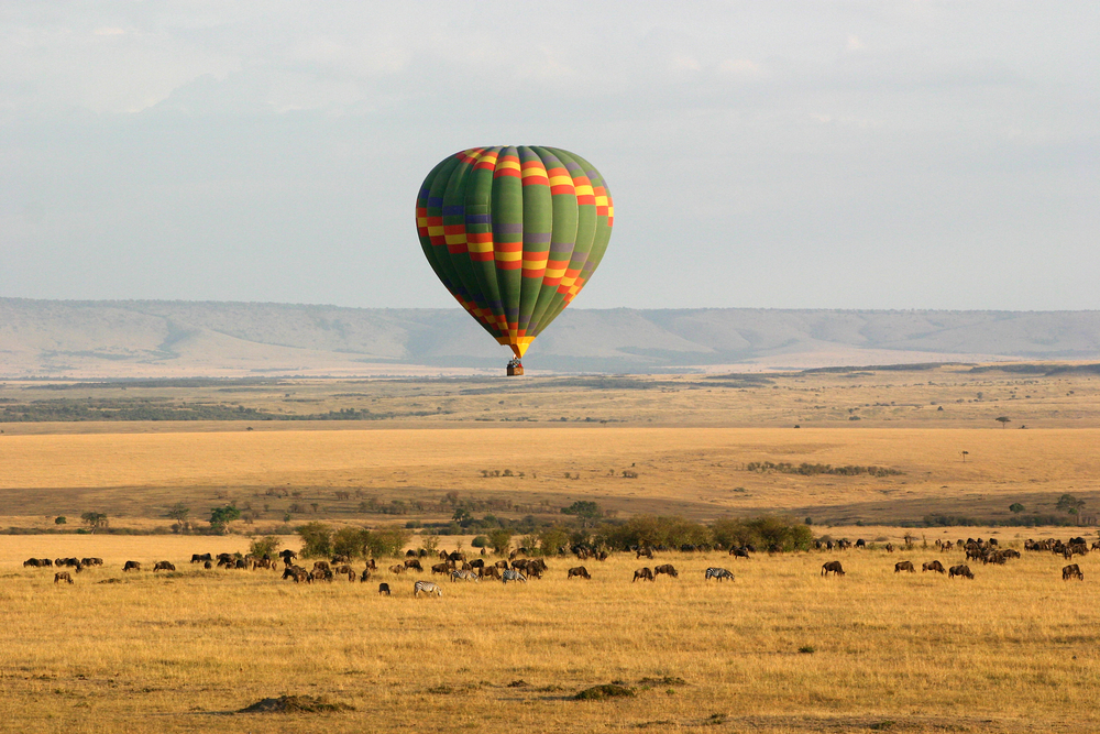 A hot air balloon in Kenya