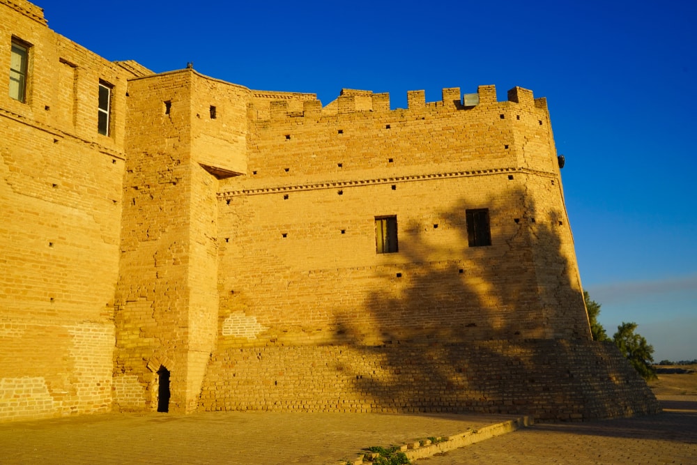 The ancient ruins of Susa next to the modern Iranian town of Shush