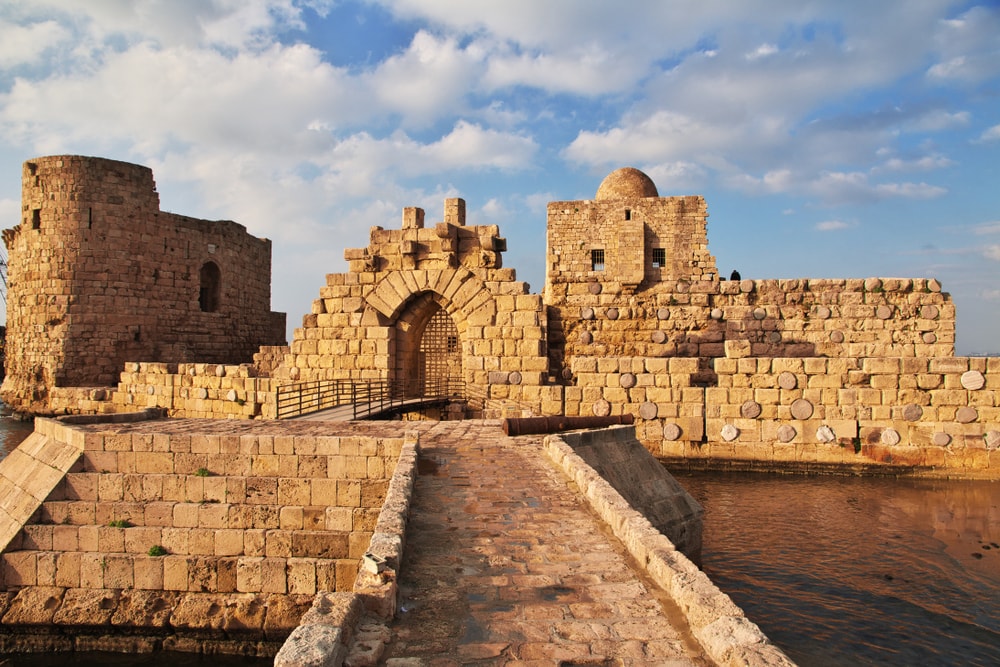 La fortaleza en Sidón, Líbano