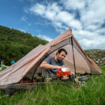 Peter in his Zpacks tent