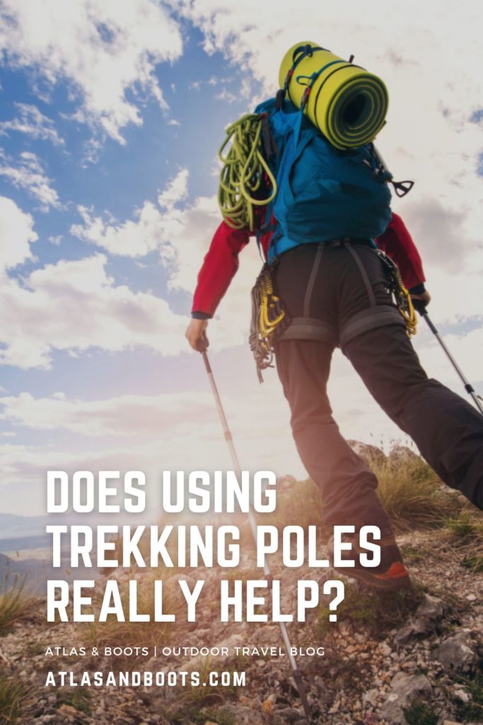 Does using trekking poles really help Pinterest pin