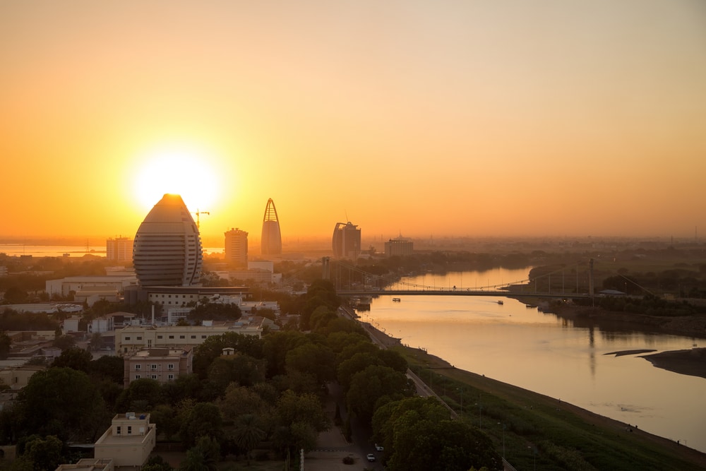 Khartoum in Sudan at sunset