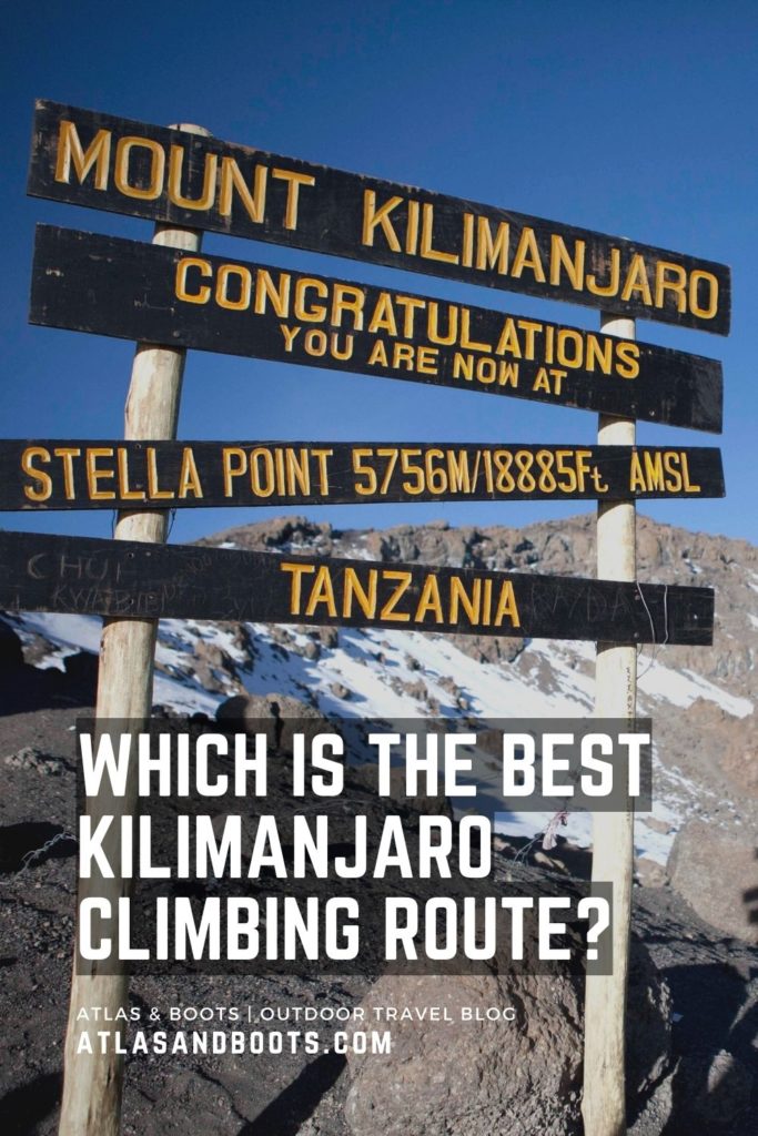 Which is the best Kilimanjaro climbing route Pinterest pin