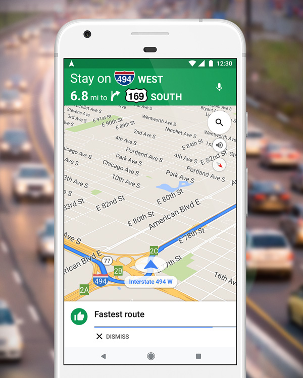 A Google Maps screenshot – one of the best travel apps