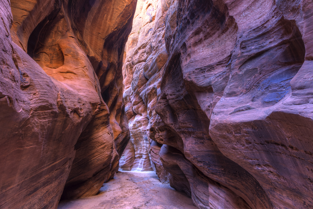Sculpted cliff walls inside Buckskin Gulch – one America's most dangerous hikes