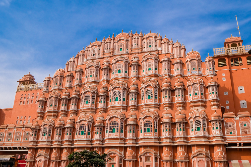 We saw the picturesque Hawa Mahal  on our Essential India tour