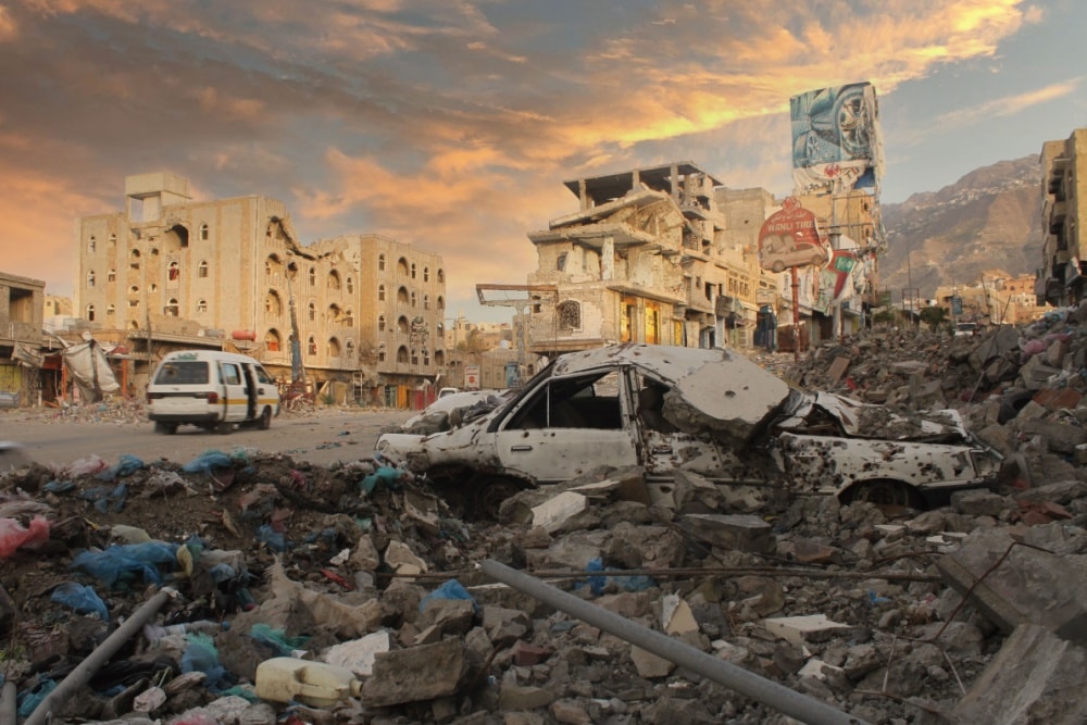 most dangerous places to travel in africa War torn city in Yemen, one of the world's most dangerous countries