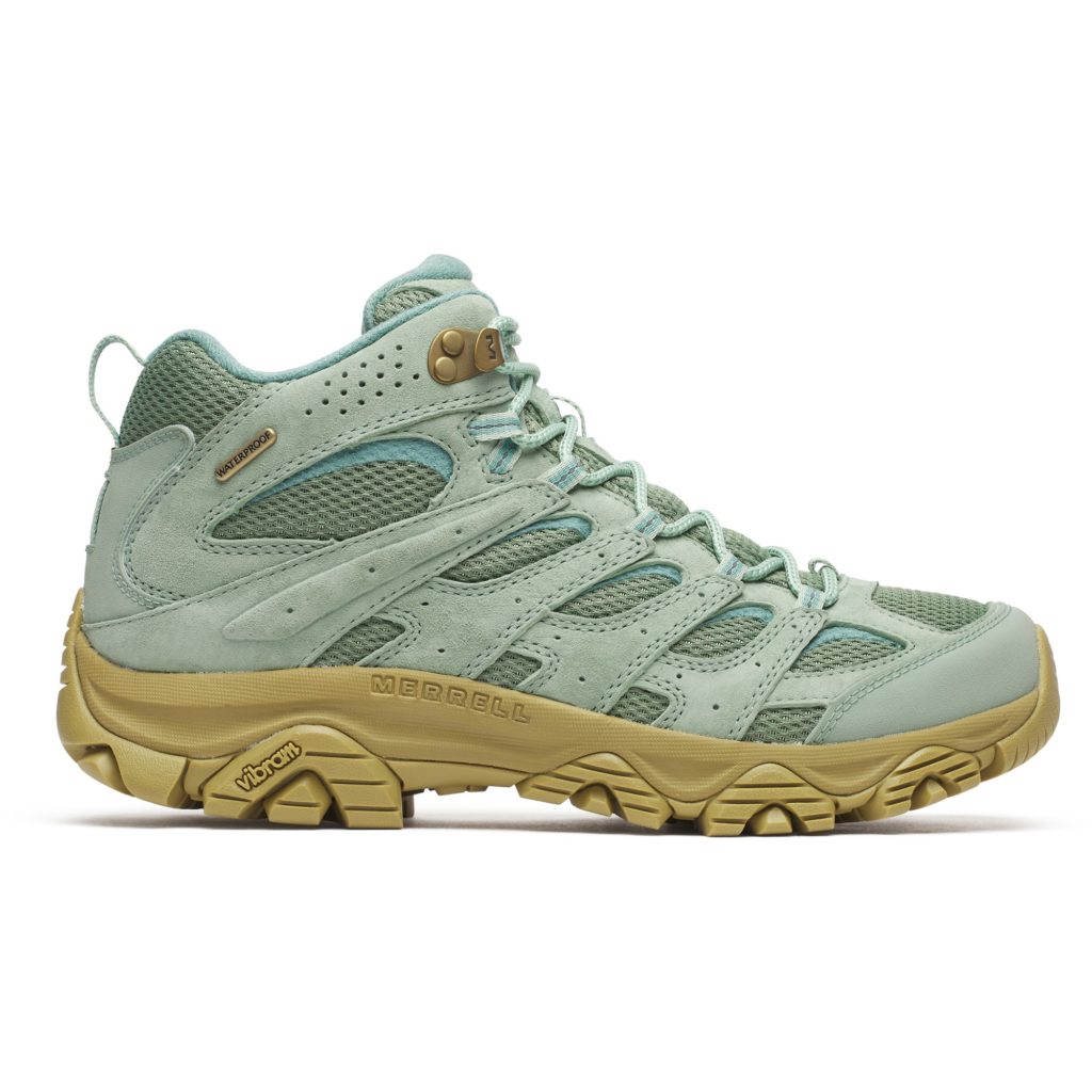light green hiking boots