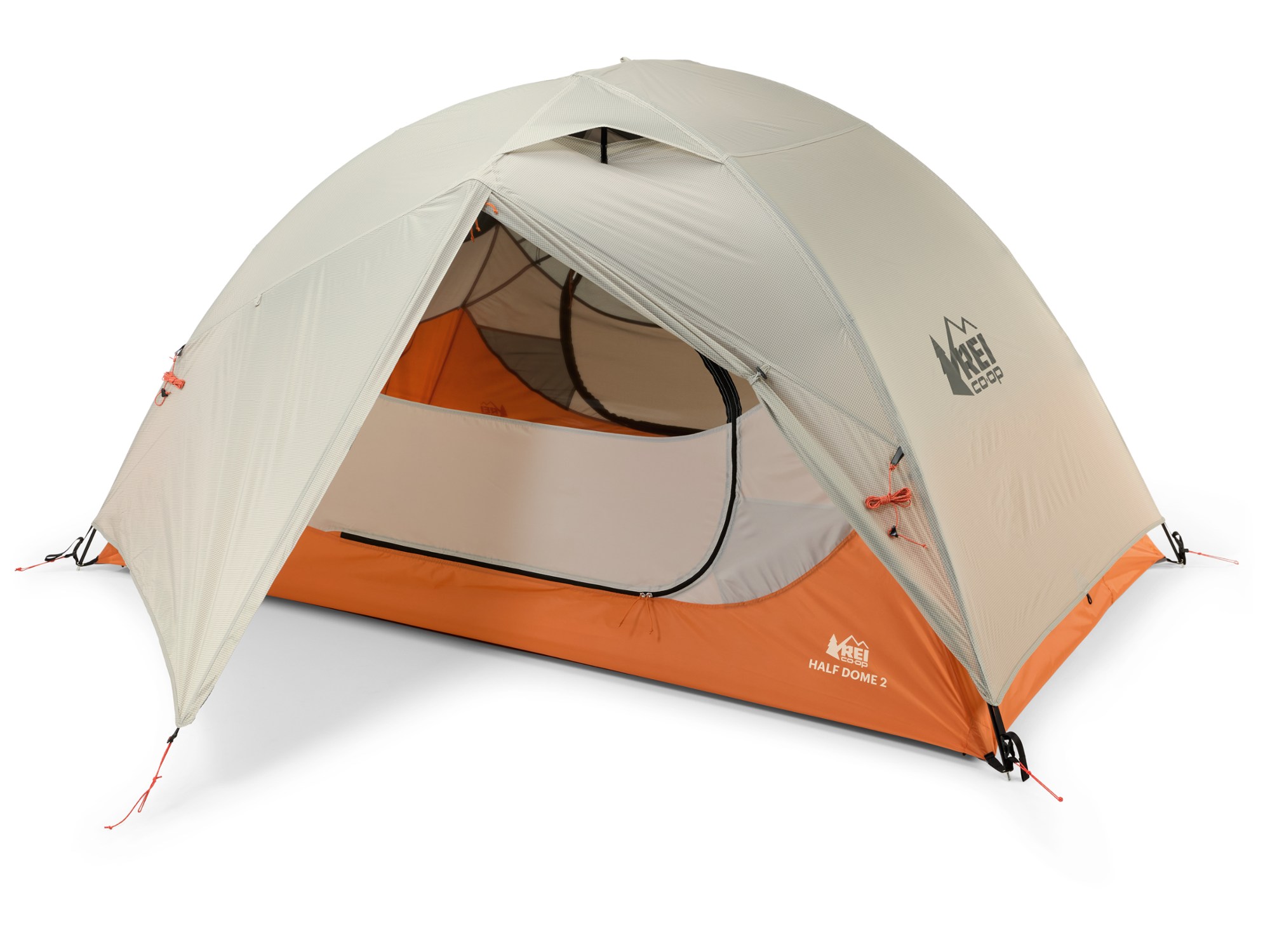 orange and cream dome tent from the REI Labor Day sale