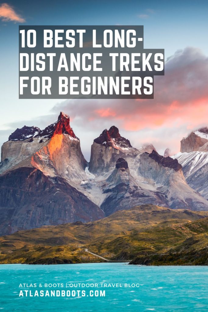 best long-distance treks for beginners Pinterest pin