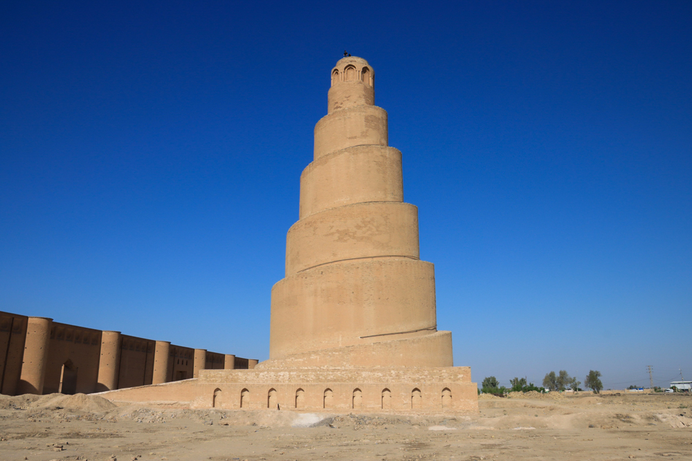 A unique minaret in Samarra, which is on the world heritage in danger list