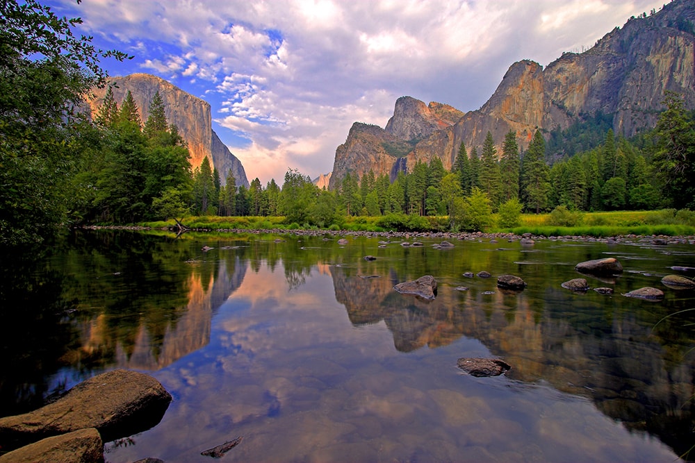 Yosemite Valley at dusk