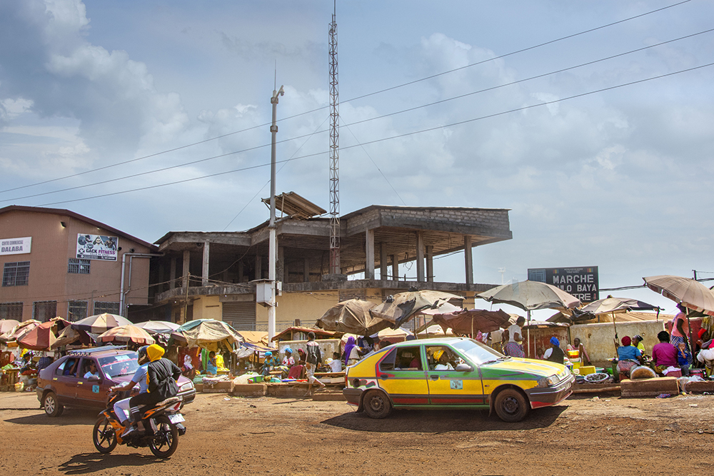 A busy road in Conakry, Guinea