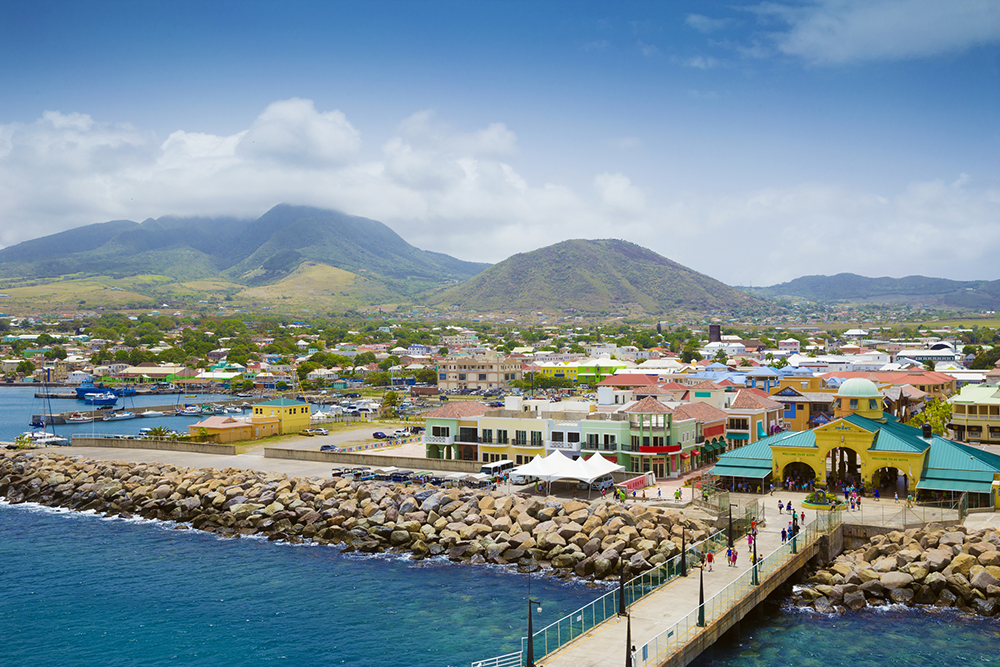 Basseterre town in St Kitts