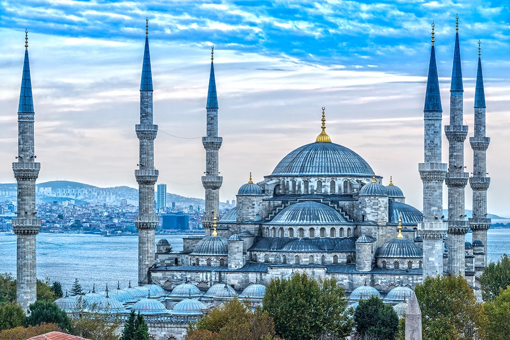 Blue Mosque at dusk