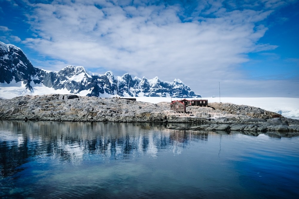The island and its three historic buildings 